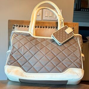 Knomo of London, Una, Quilted Nylon Large Tote, Laptop Bag